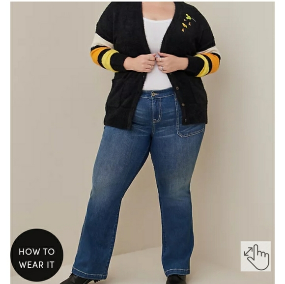 Torrid Disney Minnie Mouse Witch Halloween Cardigan Sweater - Picture 4 of 5